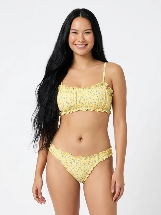 Floral Ruffle Bikini Set - Picture 1 of 4